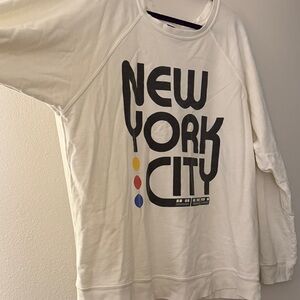 Free People White New York City Sweater